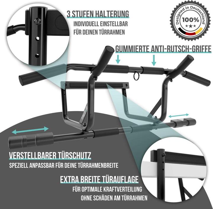 Produktbild Pullup & Dip Tür Klimmzugstange + Dip Stange Bundle