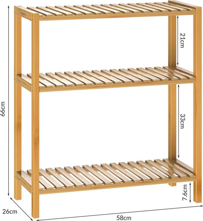 Actual product image Casaria Standing shelf (66 x 58 x 26 cm)