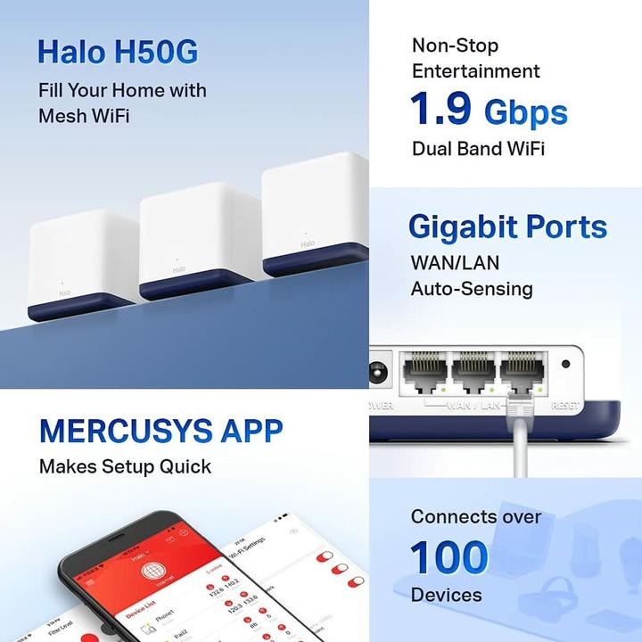 Actual product image Mercusys Halo H50G (3-pack)