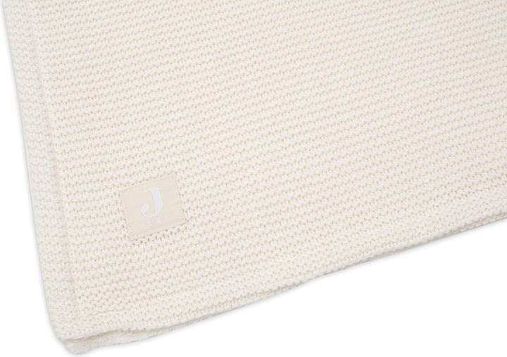 Actual product image Jollein - Deken Ledikant 100x150cm Basic Knit - Dekentje Baby - Ivory/Coral fleece