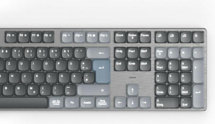 Actual product image Hama WK-800 Keyboard wireless grey (DE, Wireless)
