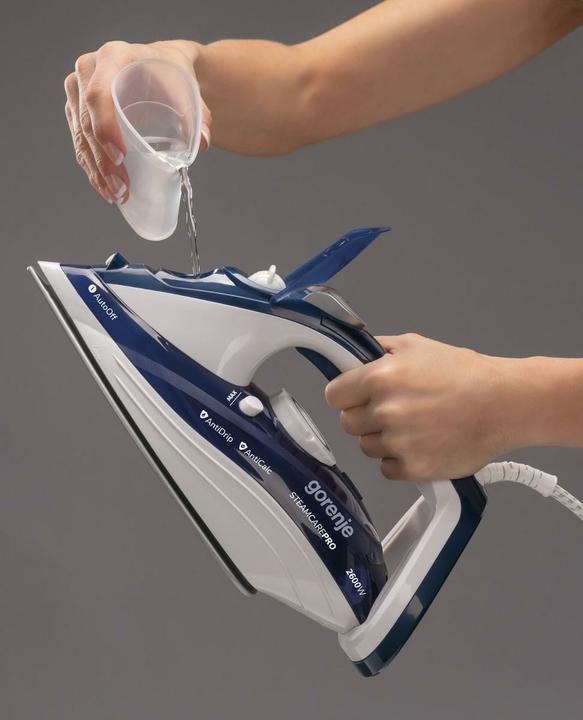 Produktbild Gorenje Steam Iron SIH2600BLC Steam Iron, 2600 W, Water tank capacity 350 ml, Continuous steam 30 g/min, Blu (2600 W, 95 g/min)