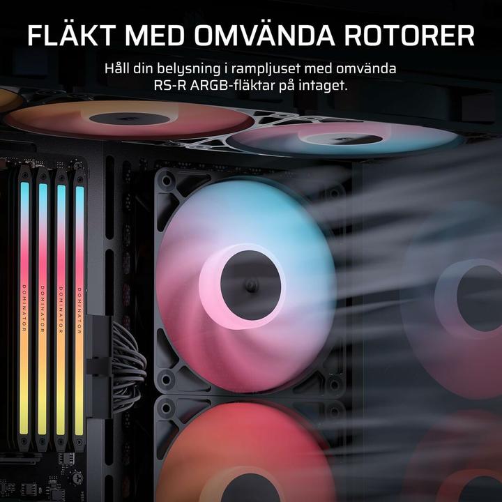 Actual product image Corsair PC-Lüfter R5 120-R ARGB Schwarz, Beleuchtung: Ja (120 mm, 3 x)