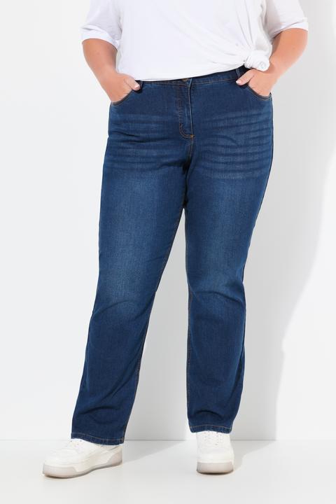 Immagine prodotto Ulla Popken Jeans modello Mandy di tessuto elasticizzato con taglio dritto a cinque tasche e cintura elastica (52)