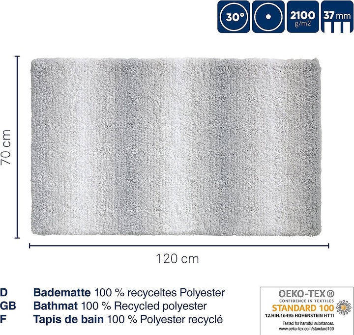 Actual product image Kela Bathmat Ombre freeze blue (120 x 70 cm)