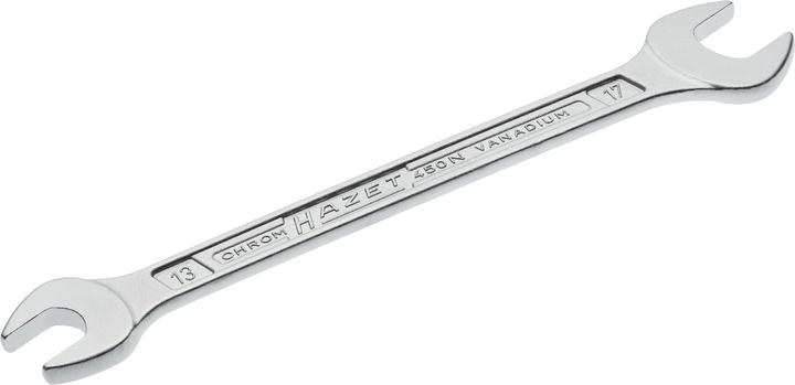 Actual product image HAZET Double open-end wrench 450N-13X17 ∙ Outside hexagon profile ∙ 13 x 17 mm (13 mm, 17 mm)