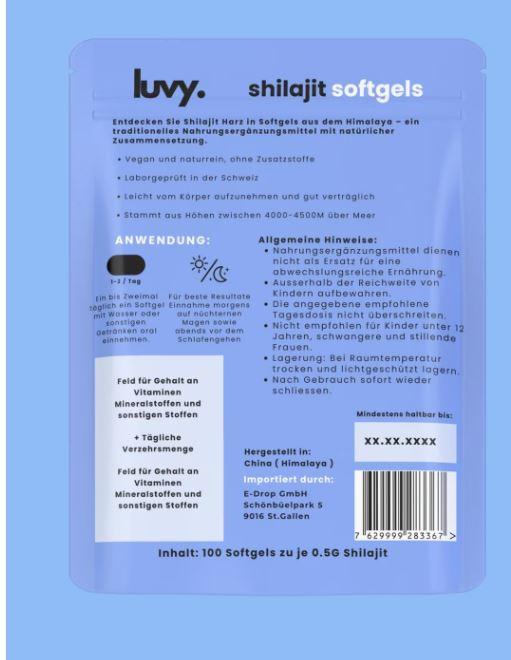 Actual product image Luvy Shilajit (100 Piece, Capsules, 50 g)