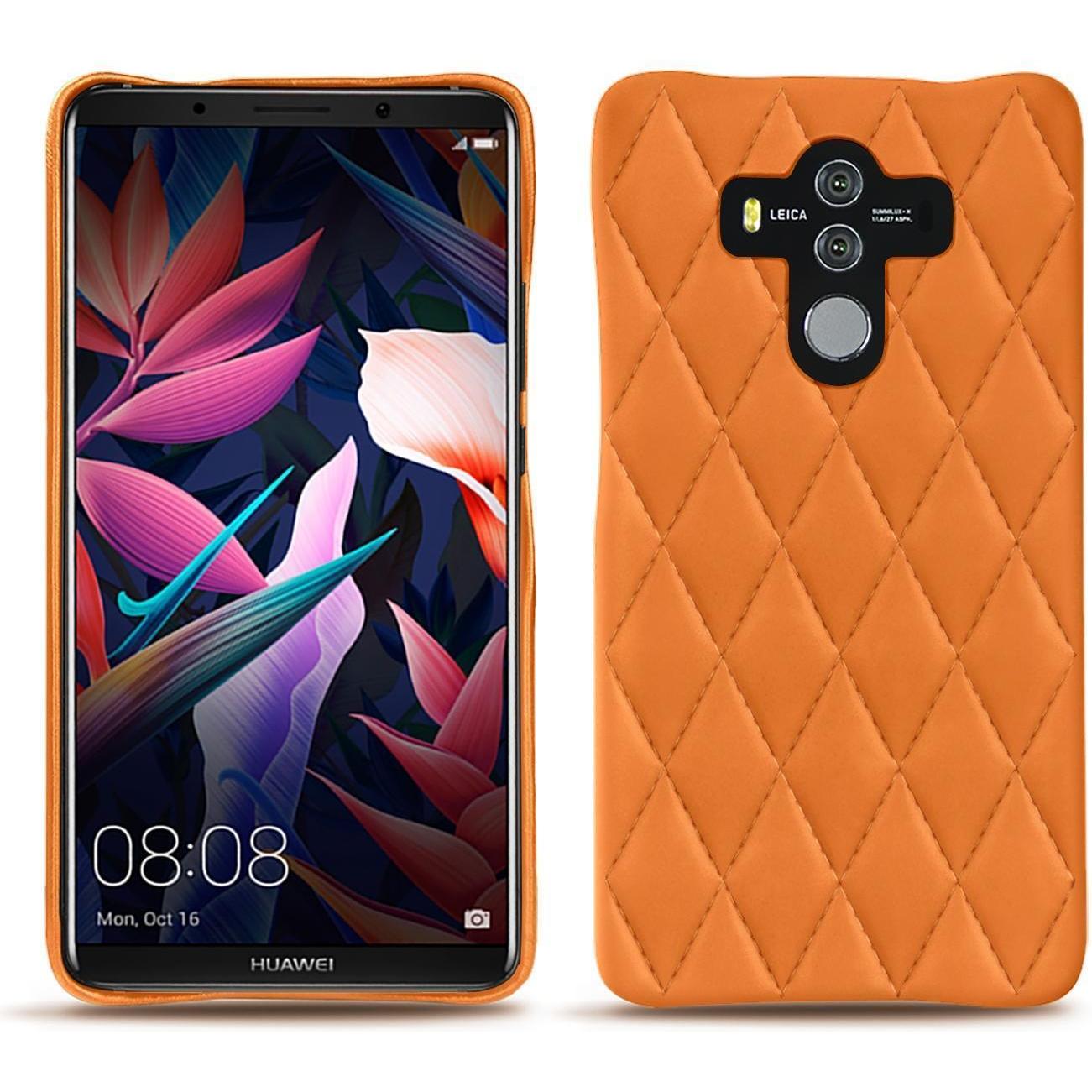 Noreve Lederschutzhülle (Huawei Mate 10 Pro), Smartphone Hülle, Orange