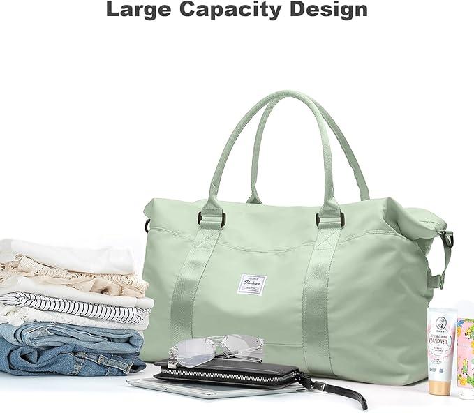 Actual product image Only-Bags.Store Large Capacity Travel Overnight Bag, Solid Colour Versatile Duffle Bag, Lightweight Business Trip