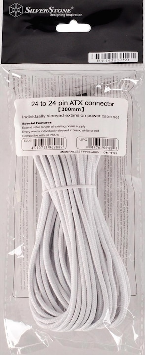 Actual product image Silverstone ATX Extension 24-24Pin white
