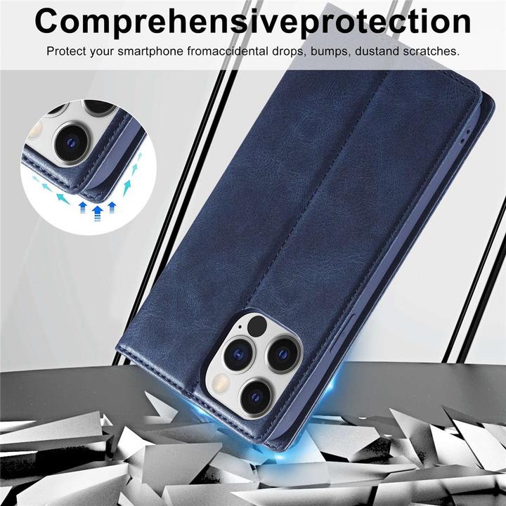 Produktbild Ueli Express Leder Buch Etui Tasche mit Kartenfach (Apple iPhone 13 Pro Max)