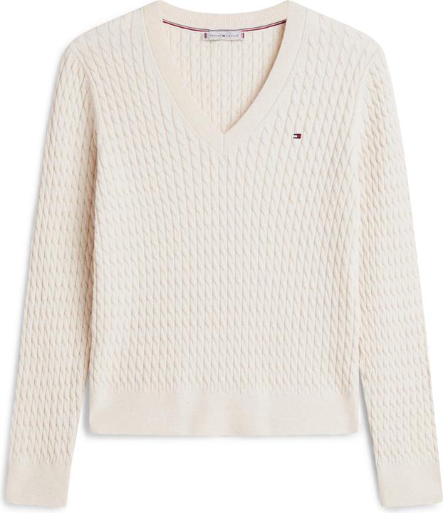 Produktbild Tommy Hilfiger Kabelfein Gg V-Ausschnitt Langarmpullover (L)