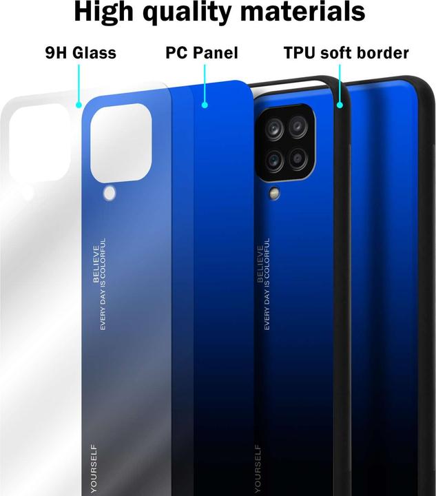 Image du produit Cadorabo Coque pour Samsung Galaxy A12 / M12 TPU 2 Farben Glas (Samsung Galaxy A12, Samsung Galaxy M12)