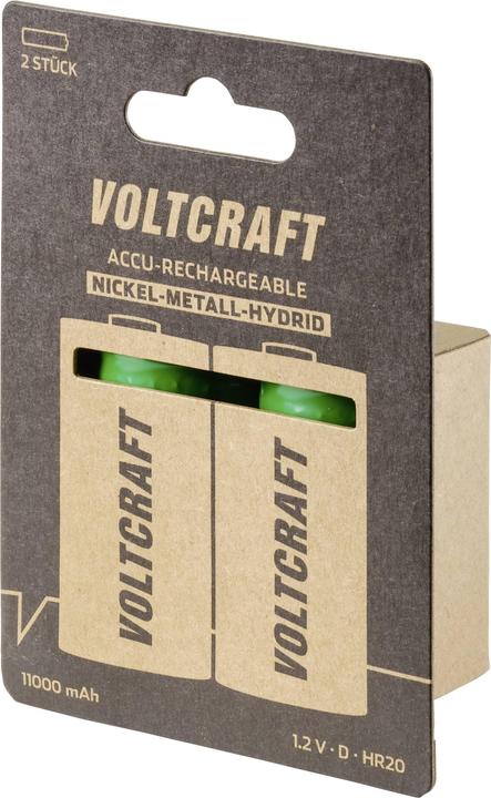 Produktbild Voltcraft HR20 Mono D -Akku NiMH 11000 mAh 1.2 V 2 St. (2 Stk., D, 11000 mAh)