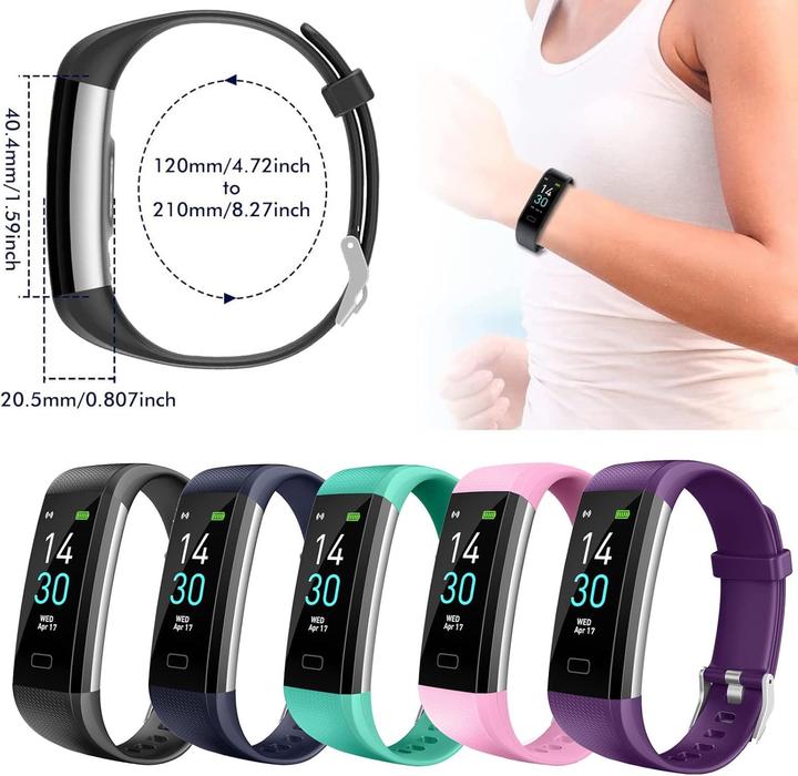 Produktbild Jmamba Wasserdichter Fitness-Tracker mit Herzfrequenzmesser, Schrittzähler und Schlaftracking