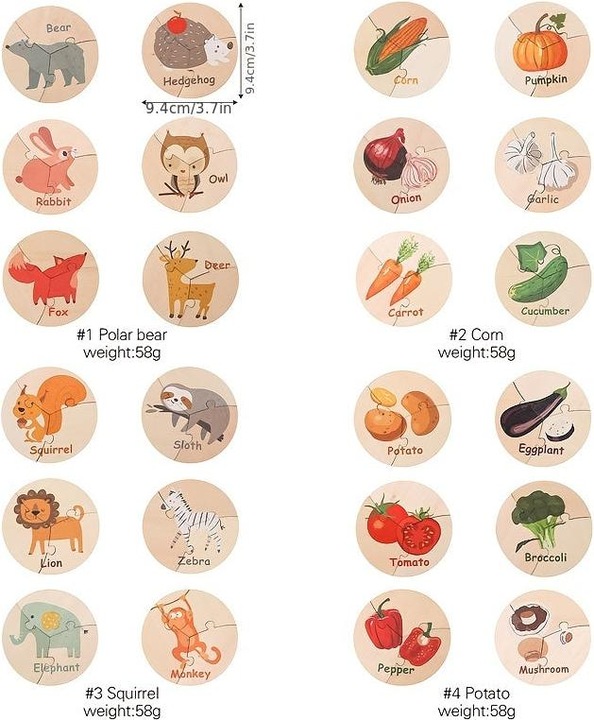 Actual product image Activity Board Wooden Paired Early Learning Congnitive Puzzle Toy, educational toy for children gifts