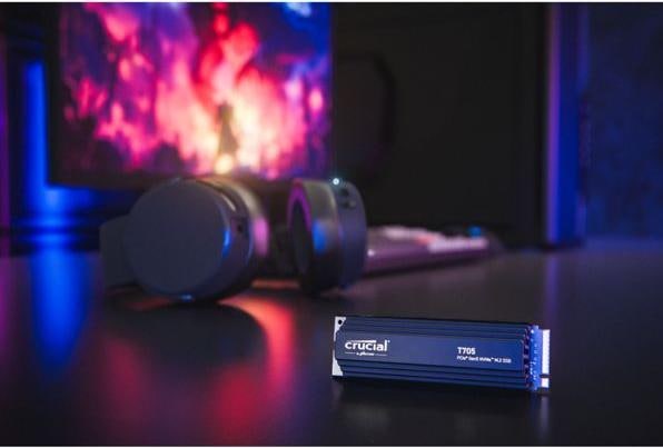 Image du produit Crucial T705 avec dissipateur thermique (1000 Go, M.2 2280)