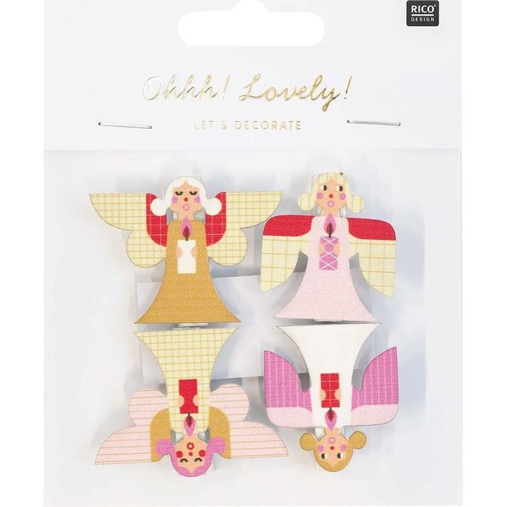 Produktbild Rico Design RICODESIG Deko-Clips Engel 3.5cm 7040.31.2 4 Stück