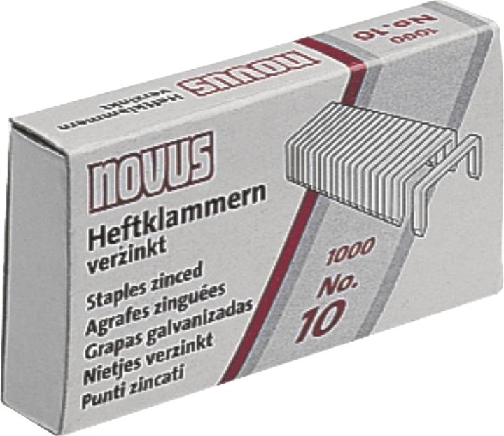 Actual product image Novus Staple Product use: Staplers, stapling pliers Type designation of staples: No. 10 (20 Sheets)