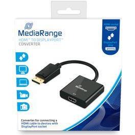 MediaRange MRCS175 Videokabel-Adapter 0,15 m HDMI Typ A (Standard) DisplayPort Schwarz (HDMI, 15 cm), Data + Video Adapt...