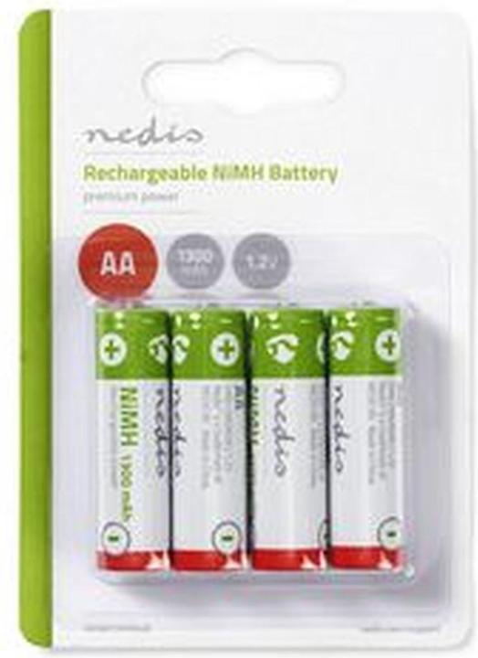 Image du produit Nedis Batterie AA Ni-MH 1,2 V 1300 mAh 4 pièces (4 pcs, AA, 1300 mAh)