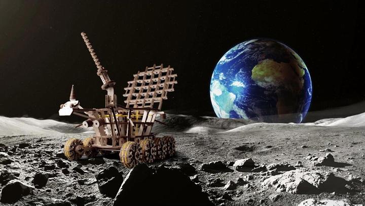Actual product image Eco Wood Art Lunchod 1 (Lunar Rover)