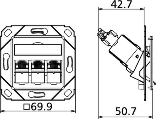 Actual product image Metz Connect 130B11D31102-E Socket RJ-45 White