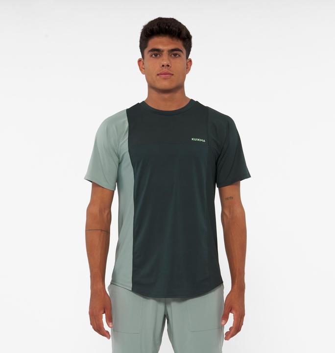 Actual product image Kuikma Men's padel t-shirt short sleeve breathable - Dry green (M)