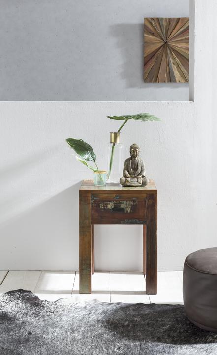 Actual product image FineBuy Bedside tables solid wood mango brown (40 x 40 x 55 cm)
