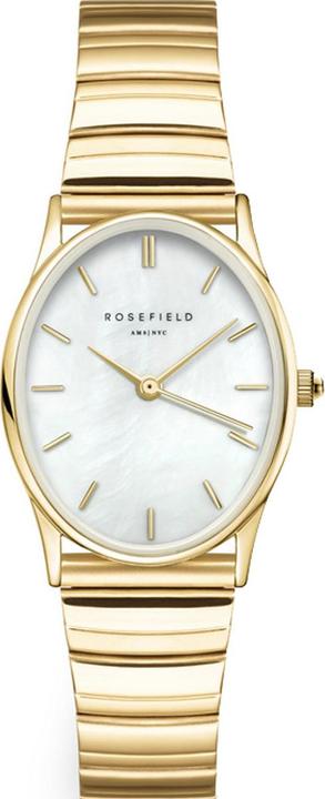 Immagine prodotto Rosefield - The Oval White MOP Half-Moon Steel Gold OVWGSG-OV16 (Orologio da polso analogico)