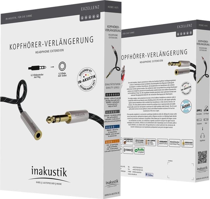 Produktbild Inakustik 6.3mm — 6.3mm (3 m, 6.3mm Klinke (Jack))
