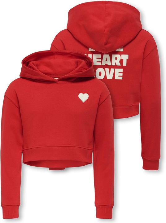 Produktbild Only Normal geschnitten Rundhals Gerippte Ärmelbündchen Tief angesetzte Schulter Sweatshirt Sweatshirt (110, 116)