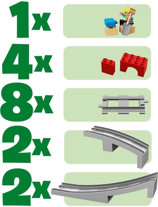 Actual product image LEGO Railway bridge and rails (10872)