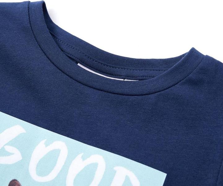 Immagine prodotto vidaXL Maglietta da bambino blu navy 140,Materiale: 95 % cotone. 5 (140)