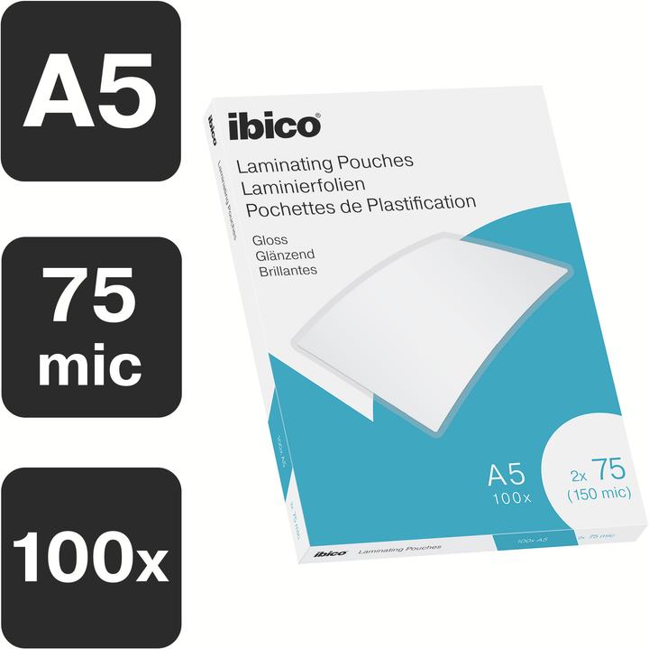 Immagine prodotto Ibico Pellicola di laminazione (A5, 100 Pezzo/i, 75 µm)