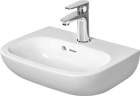 Produktbild Duravit D-Code Handrinse basin, Wall-mounted sink, Ceramic, White, 450 mm (340 mm, 450 mm)