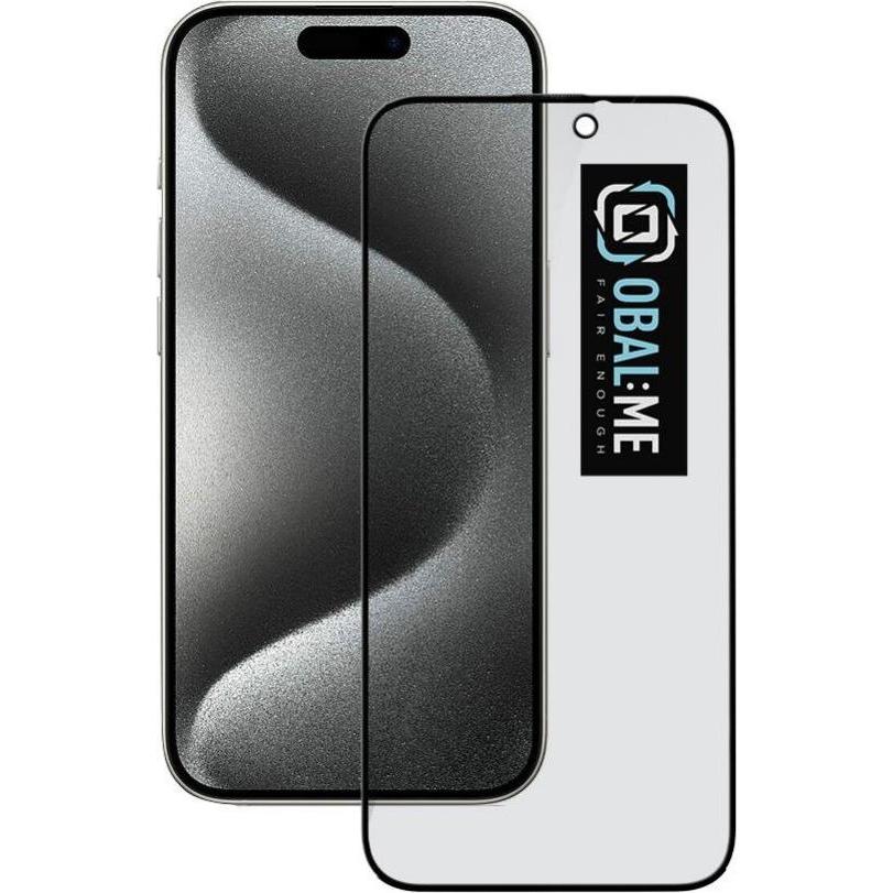 Obal:Me Privacy 5D Glass Screen Protector for Apple iPhone 15 Pro Black (1 Stück, Apple iPhone 15 Pro), Smartphone Schut...