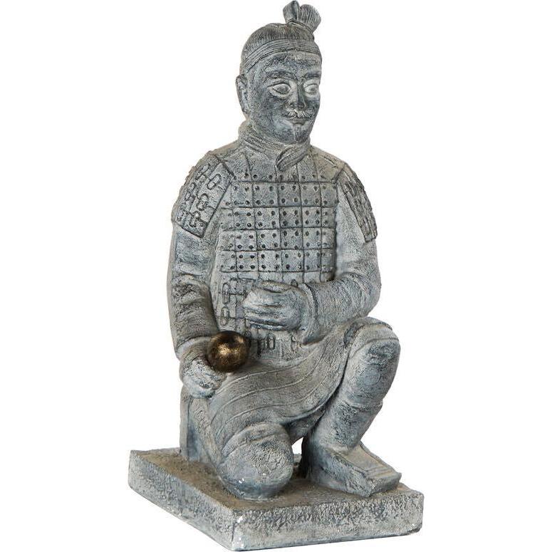 Esprit, Statuette e sculture decorative, Decorative Figure Home Light grey Oriental Warrior 39 x 35 x 78 cm 33 x 34 x 76 cm