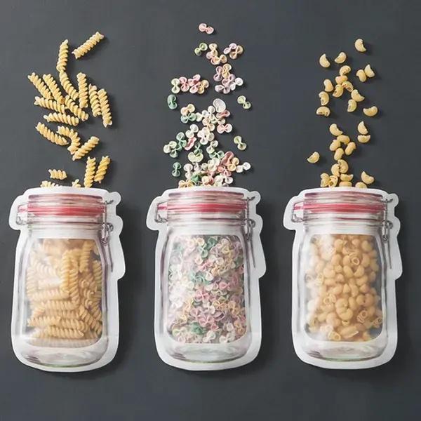 Actual product image Homava Mason Jar Food Zip Freezer Bag