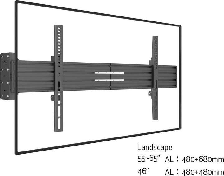 Actual product image Multibrackets Angle plate, black to Pro System, steel (Mounting- / Adapterplates)