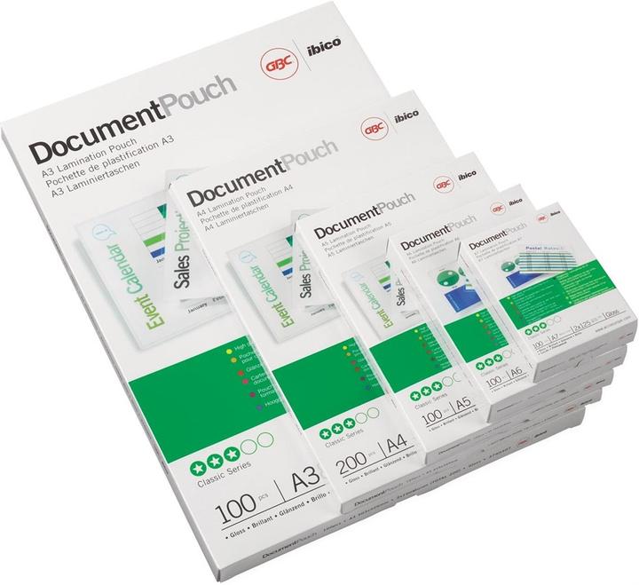 Produktbild GBC Laminierfolien in Premiumqualität (A4, 100 Stück, 250 µm)