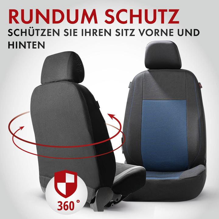 Produktbild Walser Autositzbezug ZIPP-IT Premium Ardwell, PKW-Schonbezüge Komplettset mit Reiverschluss-System schwarz