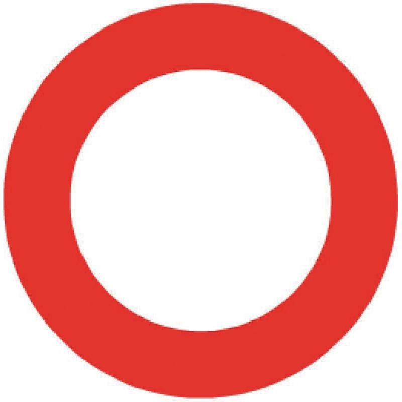 BRW, Sicherheitskennzeichnung, Signaltafel Allgemeines Fahrverbot 2.01