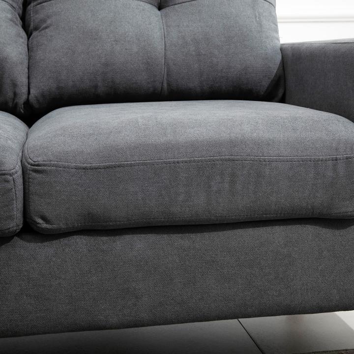 Immagine prodotto Homcom Divano angolare dal design scandinavo con cuciture a bottoni (Divano ad angolo)