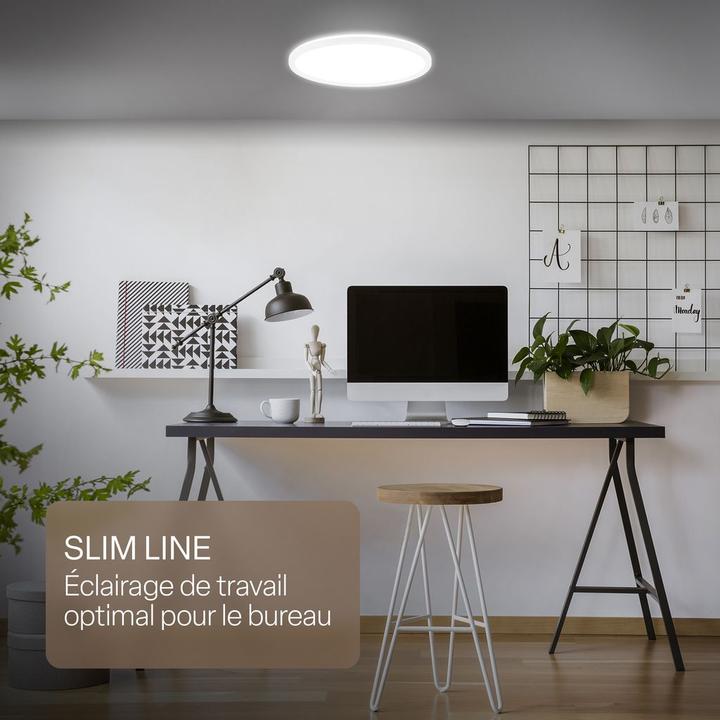 Actual product image B.K.Licht SHALLOW ultraflaches LED Panel, 4000K, IP44, white, dia:420 (3000 lm)