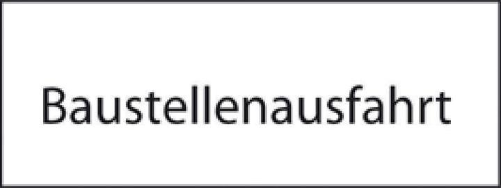 Produktbild BRW Zusatztafel Baustellenausfahrt 10.030