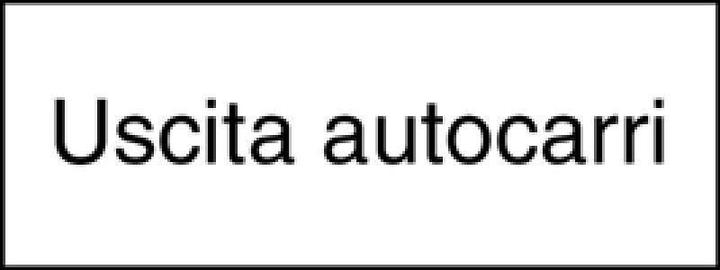 BRW Zusatztafel Uscita autocarri 10.360