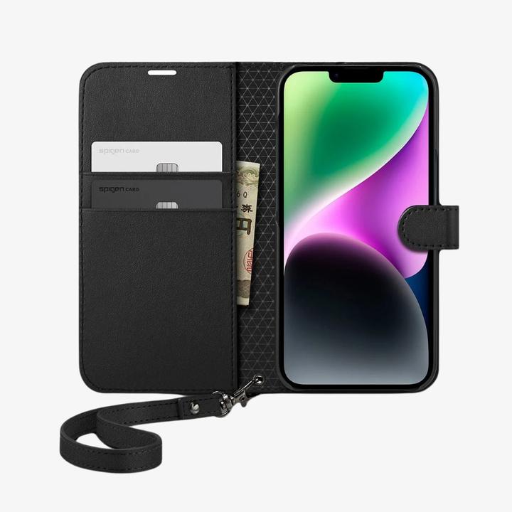 Actual product image Spigen Wallet S Iphone 14 Black (Apple iPhone 14)