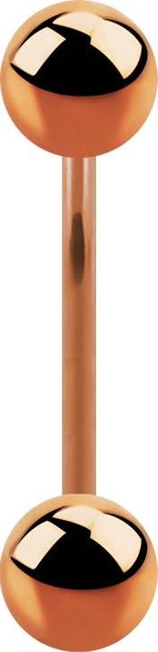 Image du produit Star Piercing Micro banane rose doré avec deux boules (sans laiton, Acier chirurgical 316L)