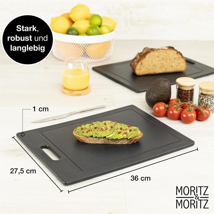 Image du produit Moritz & Moritz 4x planche en plastique aspect granit noir grande